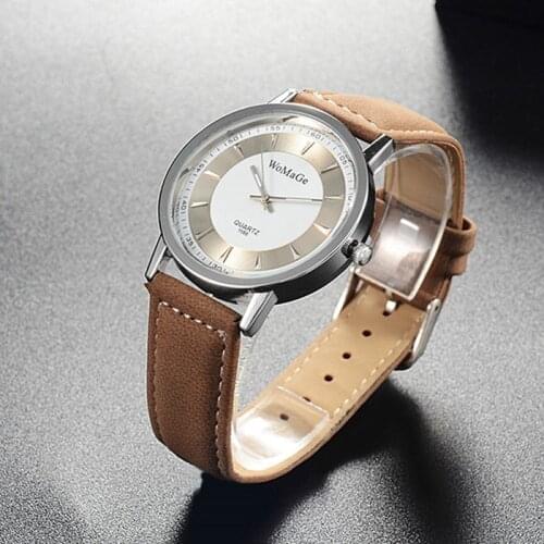 New Pu Leather Band Men Watch Quartz Business Brife Watches Analog Clock relogio masculino Mens Wristwatches reloj hombre