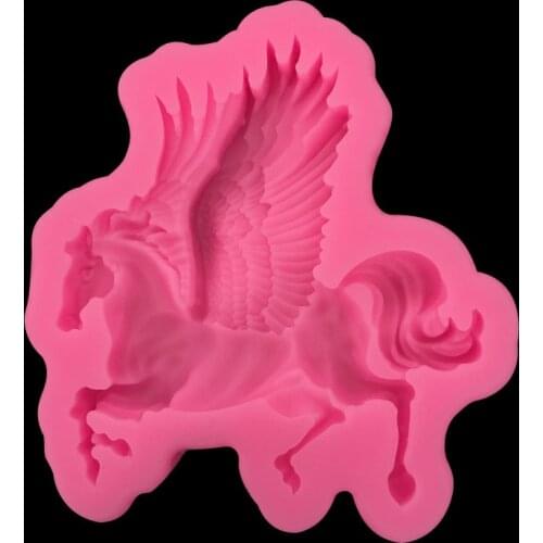 New DIY Flying Horse Epoxy Mold Cake Decoration Fondant Baking Tools 15-02
