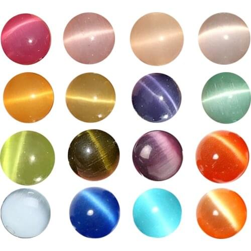 Natural Stone Colorful Cat Eye Opal Glass Loose Spacer Crystal Beads For Jewelry Making DIY Bracelet Findings 4/6/8/10/12MM
