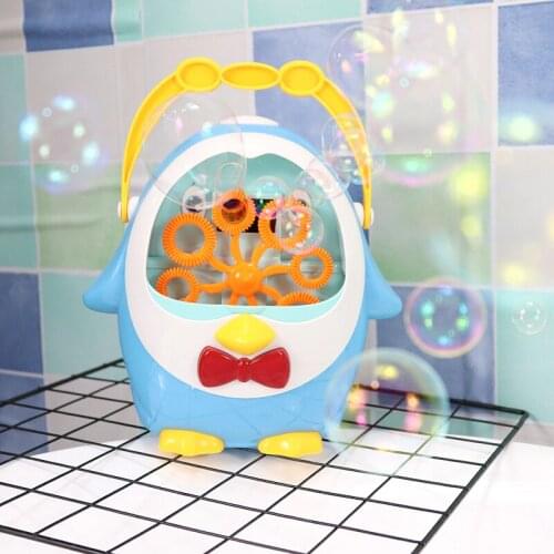 Yellow Dispay Bubble Machine Bathroom Taffic Outdoor Plastic Baby Tiny Party Holiday Bubbles Indoor Burbujas Toys BY50PP