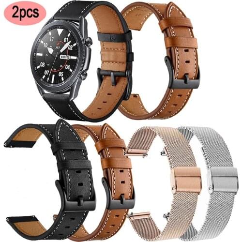 20mm 22mm metal Band for Samsung Galaxy watch 3/46mm/42mm/active 2/Gear S3 bracelet Huawei watch GT 2 2e Pro strap