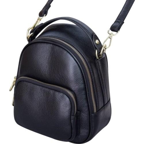 Travel Female Mini Rucksack Genuine Leather Backpack Daypack Women Casual Shoulder Crossbody Bags for Woman Knapsack School Bag