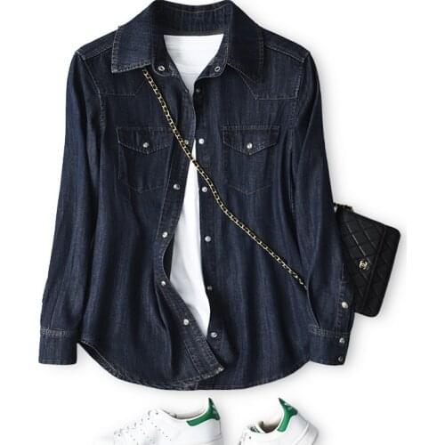 Женские джинсовые рубашки Shuchan China At AliExpress