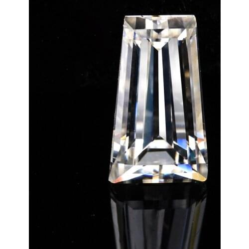 Starszaun trapezoid shape cut 3*2*4.5mm super white lab created moissanites loose moissanite bead for jewelry making