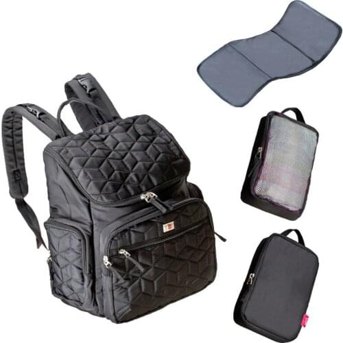 Mummy Solid Multifunctional Shoulder Bag Baby Diaper Stroller Bags Mom Large Capacity Travel Backpack With Changing Pad MBG0090