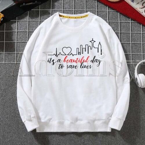 Greys Anatomy Men Hip Hop Sweatshirt Hoodie Streetwear Harajuku Pullover Hoodie Winter Autumn Hoodie