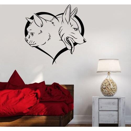 Pet hospital sign Vinyl Decal Pet Animal Dog Cat Window Sticker Love Kids Room Decor Wall Stickers Art Mural Wallpaper M291