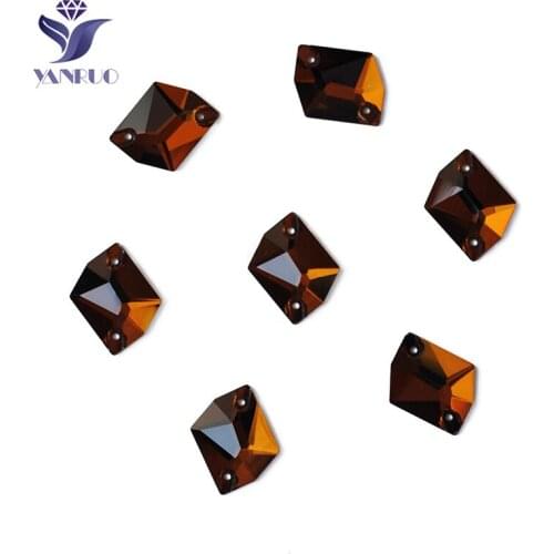 YANRUO 3265 Cosmic Smoked Topaz Sewing Strass Crystals Rhinestones Glass Fabric For A Dress