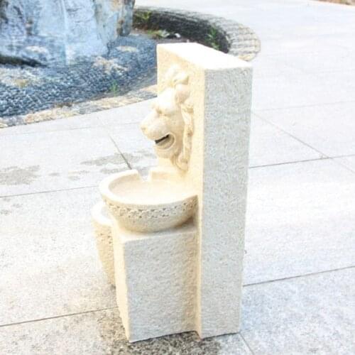 Customized factory supply outdoor garden polyresin mini solar water fountain