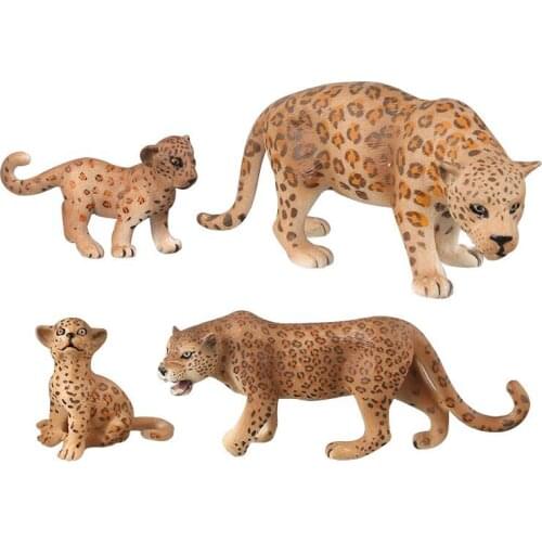 1Pcs DIY Simulation Mini Leopard Animal Figure Model Set Home Decoration Educational Creative Toys Gifts For Children Kids Boy