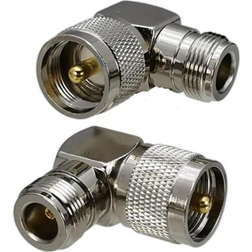 1pcs Connector Adapter N Female Jack to UHF PL259 Male Plug Right Angle RF Coaxial Converter Straight New