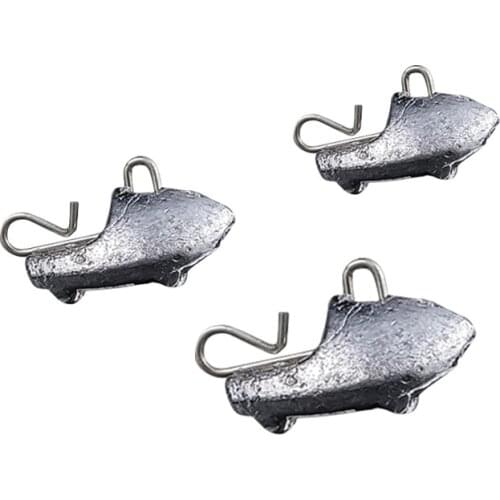 10Pcs/lot Fishing Bullet Weigt Ship Shape Sinker 3g-13.5g Drop Shot Quick Connecting Fishing Accessories For Bass