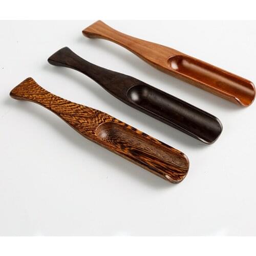 100Pcs/Lot Wooden Tea Scoops Handmade Solid Wood Tea Spoon Retro Tea Shovel Tea Sets Chinese Kung Fu Tea Accessories Wholesale