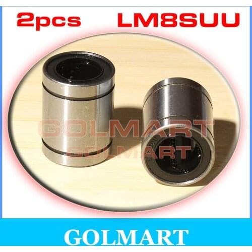 2pcs Linear Bearings New Precision LM8SUU Bearing 8*15*17mm Linear Motion Bush Bushing for 8mm rail shaft