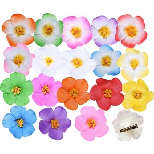 250PCS 9cm women girl Foam Hawaiian flower hairpin Hibiscus Flower bridal hair clip headwear