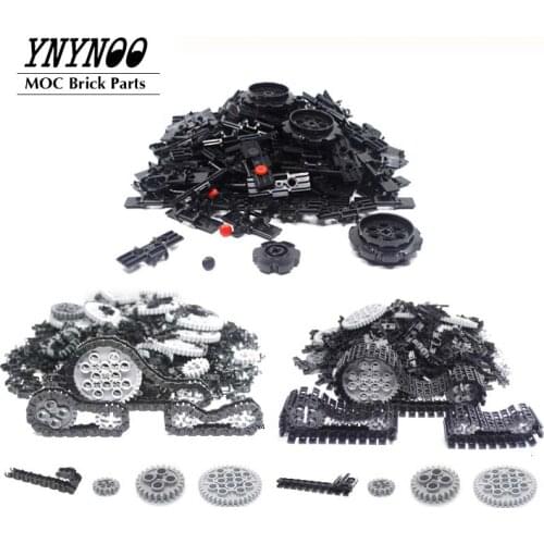 300-600Pcs/Lot High-Tech Link Chain with Beveled Reinforced Edge Tank Track Chain Track Rubber Stopper Parts MOC Brick Diy Toys