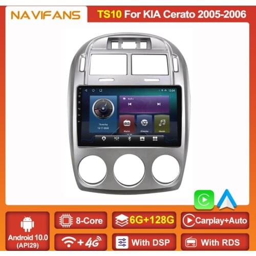 8cores Android 11 RDS DSP Stereo For Kia Cerato 1 LD 2004-2008 Car Radio Multimedia Video Player Navigation GPS Split Screen SWC