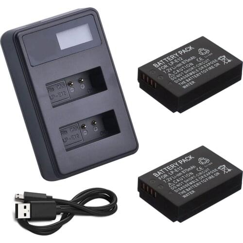 Battery (2) + Charger for Canon PowerShot SX70 HS, SX70HS Digital Camera and EOS Rebel SL1, EOS 100D, EOS100D Digital SLR Camera