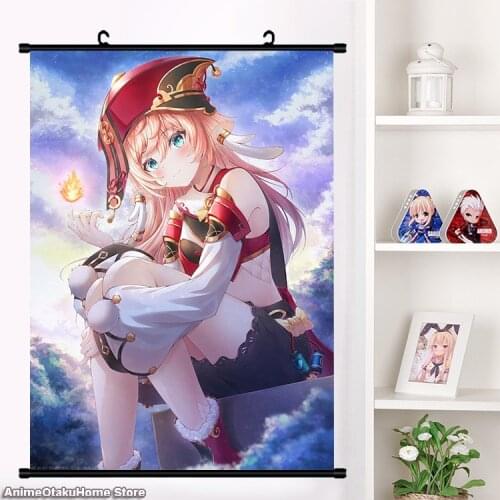 Anime Game Genshin Impact Yanfei Cute Poster Wall Scroll Painting Mural Fashion Manga HD Print Home Decor Collection Art