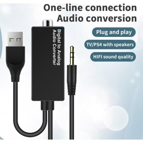 Audio Converter Coaxial Analog Decoder Adapter 3.5mm Converter DAC USB Decoder Home Audio Accessories