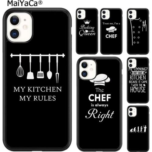 MaiYaCa baker Love Baking Chef Knife Phone Case Cover For iPhone 5s SE 6 6s 7 8 plus X XR XS 11 12 pro max Samsung S8 S9 S10