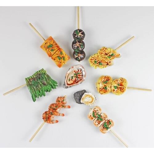Creatie Simulation Barbecue Chives Mushroom Oysters Shrimp Potato Chips Tofu Chinese Cabbage Fridge Magnets Souvenir Gift