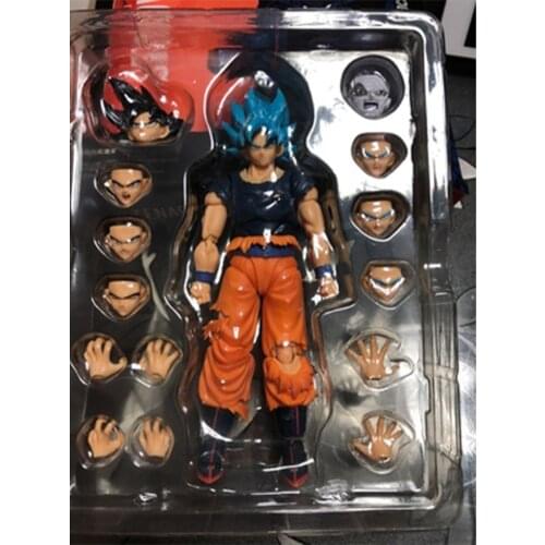 Dmoniacal Fit 15cm Dragon Ball Super Saiya Blue Goku Indomitable Martial Artist SHF Figura Goku PVC Action Anime Figure Kid Toy