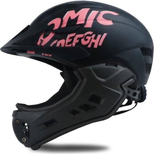 FEIYU Children Bicycle Protective Helmet Full Face Skating Cycling Helmet with Chin Guard Kids Anti-impact Balance Bike Helmet