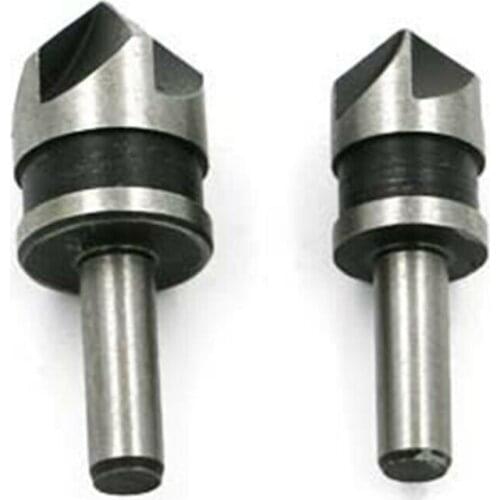 2PC Chamfer Tool Deburring External Taper Countersink Drill Bits Burr Tools Stainless Steel