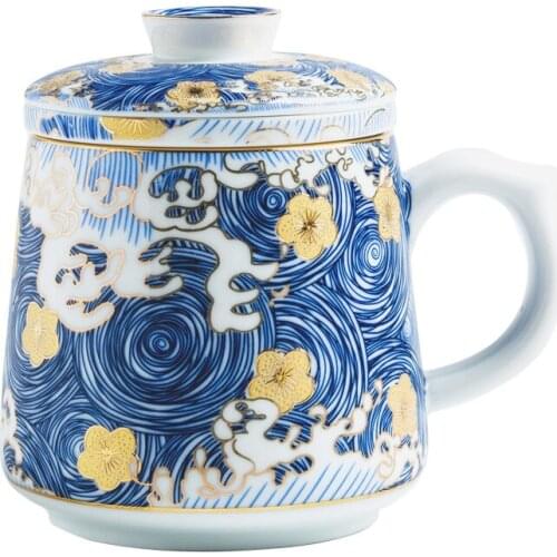 300ml Dehua Famous Mug Creative Ceramic Coffee tea Cup Elegant Starry Night Novelty gifts Porcelain milk Cup for office