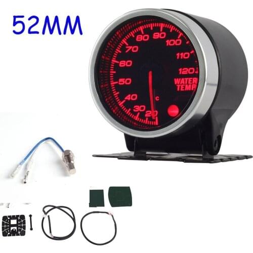 Smoking Lens Water Temp Meter 2 Inch 52MM Smoke Lens 20-120 Celsius Water Temperature Meter With Stepper Motor 1/8NPT Sensor