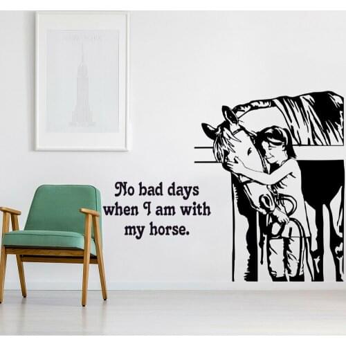 Horse Quotes Wall Decal Living Room Home Decor Family Inspirational Phrase Vinyl Wall Stickers Nursery Kids Room Decoration Z030