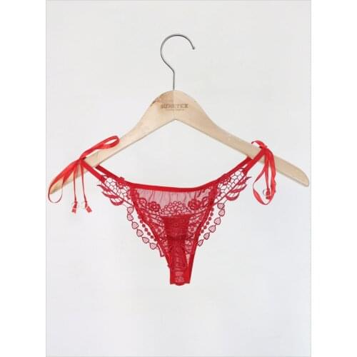 New sexy women g-string Exotic Appare red Panties white Briefs qt064
