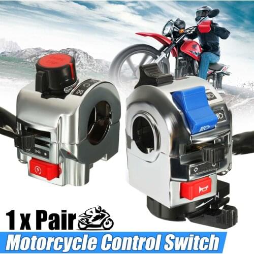 2x 12V 22mm 7/8" Motorcycle Horn Turn Signal Light Lamp Headlight Ignition Switch Handlebar Control Switches Universal