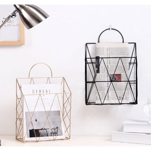 Nordic Style Magazine File Book Rack Desktop Hanging Storage Shelf Office Home
