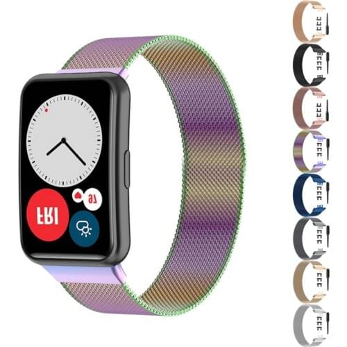 2021 Milanese Band For Huawei Watch FIT Strap Accessories Magnetic buckle watchband Huawei Watch fit men women bracelet