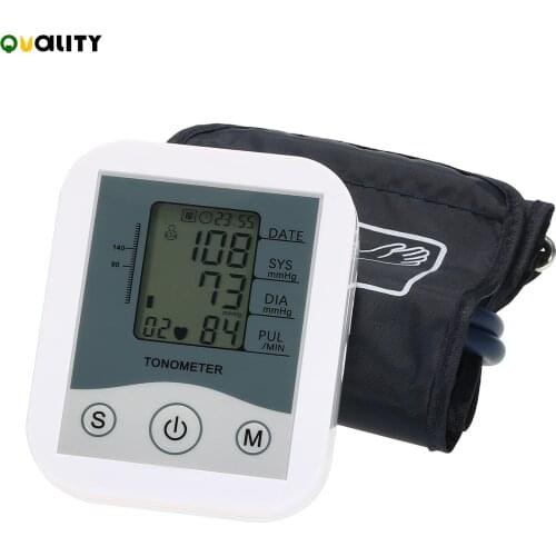 LCD Digital Display Blood Pressure Monitor Arm Sphygmomanometer Pulse Scanning Oscillometry Measuring for Measuring Pulse Rate