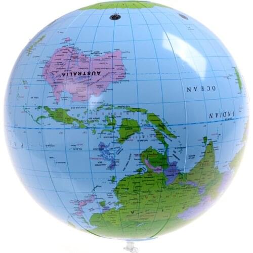 1PCS 40CM Beach Ball Early Educational Inflatable Earth World Geography Globe Map Balloon Toy