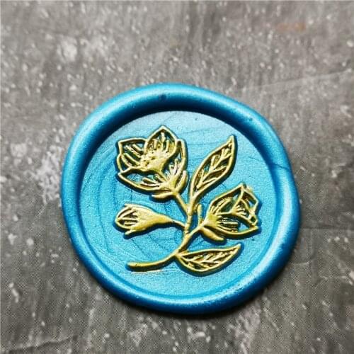 Wildflowers plants Leaf flower Sealling Wax Stamps Wax Seal Stamp Wood Handle for DIY Scrapbooking Wedding Invitation seal stamp