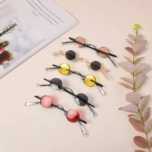 Fishing Sunglasses Retro Mini Sunglasses Round Men Metal Frame Gold Black Red Small Round Framed Sun Glasses Popular Color