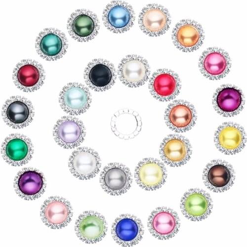 Rhinestone button flatback 20mm DIY high quality pearl embellishment decoration accessories by Free shipping 50PCS/Lot(BTN-5305)
