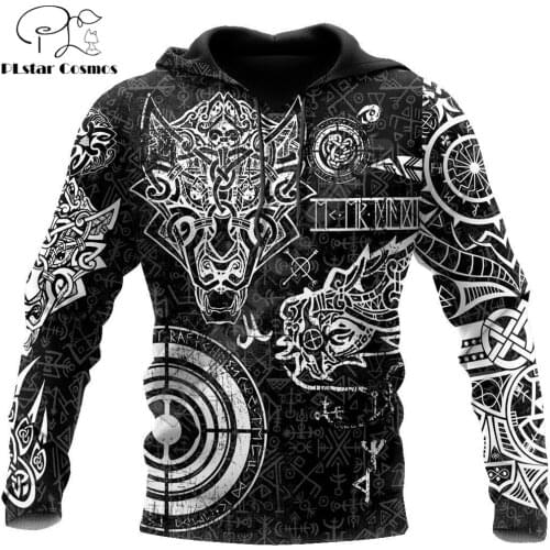 Fenrir And Nidhogg Viking Tattoo 3D Printed Men Women Hoodies Sweatshirt Unisex Streetwear Zipper Pullover Casual Jacket