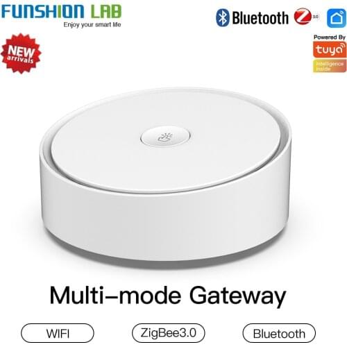 FUNSHION Smart Multi-mode Gateway ZigBee WiFi Bluetooth Mesh Hub Work with Tuya Smart App Voice Control via Alexa Google Home