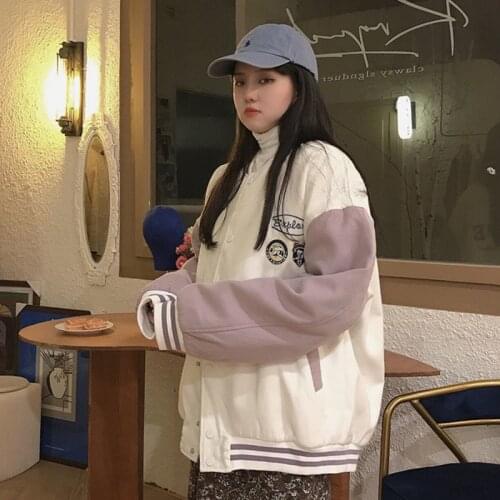 Spring PINK Coat American Baseball Bomber Students Jacket Loose Men Women Couples Tops Harajuku Plus Size Streetwear Be Free