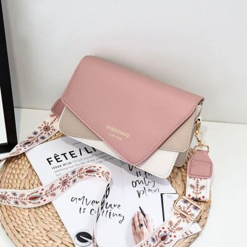 Vintage Fashion Flowers Letters Bag Bags 2 Straps Women Shoulder Crossbody Bag Bags PU Leather Womens Handbags Purses