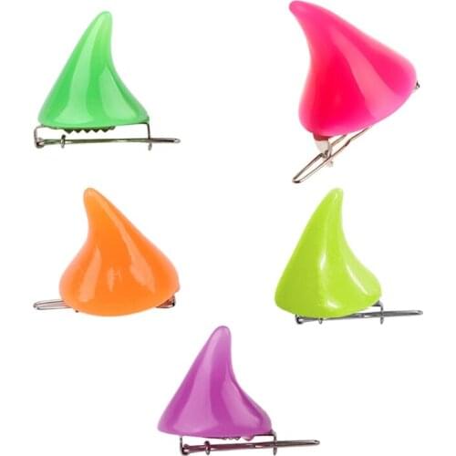 68UA Girls Ox Horn Barrette Party Props Devil Horn Hair Clips Halloween Accessories