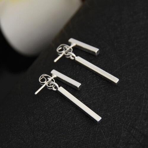 SMJEL New Fashion Simple T Bar Ear Jackets Earrings for Women Wedding Jewelry Double Bar Geometric Earring Accessories Brincos