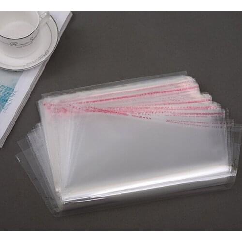 100pcs Resealable Cellophane Poly Bags 28x50cm Transparent Opp Bag Self Adhesive Seal Boutique Jewelry Packaging Plastic Bags