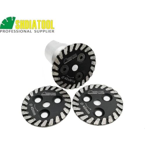 SHDIATOOL 1pc Hot Pressed Mini Diamond Engraving Saw Blade With Removable M14 Long Flange and 2pcs Blades Cutting Disc