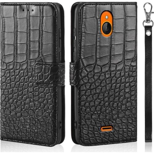 Phone Case for Nokia X2 X2DS Dual SIM RM-1013 Case Wallet Crocodile Texture Leather Book Design Phone Coque Capa With Holders